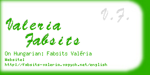 valeria fabsits business card